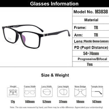 Load image into Gallery viewer, Gmei Optical Ultralight TR90 Full Rim Women&#39;s Optical Eyeglasses Frames Men&#39;s Plastic Myopia Eyewear 3 Colors Optional M3838