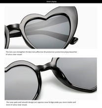 Load image into Gallery viewer, Love Heart Sunglasses Women Big Frame Personality Sunglass Fashion Cute Sexy Retro Cat Eye Vintage SunGlasses Pink Female