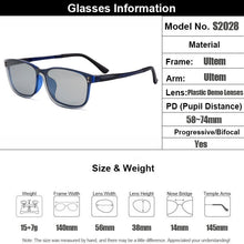 Load image into Gallery viewer, Gmei Optical Women Square Ultralight Ultem Glasses Frame With Polarized Clip on Sunshades Optical Eyewear S2028