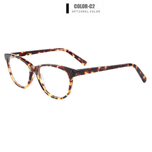 Gmei Optical Acetate Cat Eye Full Rim Women Optical Glasses Frames For Myopia Presbyopia Spectacles With Spring Hinges YH6024
