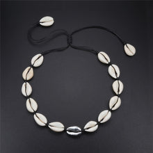 Load image into Gallery viewer, New Boho Shells Neckalce Women Summer Beach Conch Shell Choker Black White Rope Collar Chain Natural Seashell Necklaces Jewelry