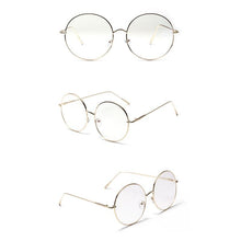 Load image into Gallery viewer, women Metal Sunglass Eyewear Accessories Oversized  Frames Round Frame Clear lens Women\&#39;s Glasses Eyeglasses Femme