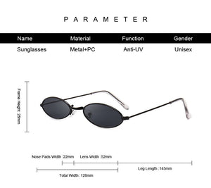 Fashion Women Sunglasses Famous Oval Sun Glasses Female Luxury Brand Metal Round Rays Frames Black Small Cheap Eyewear Oculos