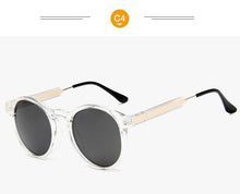 Load image into Gallery viewer, Retro Round Sunglasses Women Men Brand Design Transparent Female Sun glasses Men Oculos De Sol Feminino Lunette Soleil