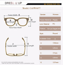 Load image into Gallery viewer, Cute Style Vintage Glasses Women Glasses Frame Round Eyeglasses Frame Optical Frame Glasses Oculos Femininos Gafas