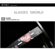 Load image into Gallery viewer, Big Retro Cat Eye Glasses Frame Optical Reading Glasses Vintage Glasses Men Letter Eyeglasses Frames Oculos De Grau Feminino