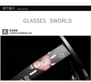 Big Retro Cat Eye Glasses Frame Optical Reading Glasses Vintage Glasses Men Letter Eyeglasses Frames Oculos De Grau Feminino