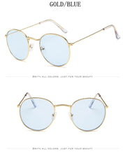 Load image into Gallery viewer, 2022 Retro Round Sunglasses Women Brand Designer Sun Glasses For Women Alloy Mirror Sunglasses female oculos de sol