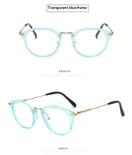 Load image into Gallery viewer, Women Anti Blue Glasses Frame Men Eyeglasses Frame Vintage Round Clear Lens Glasses Optical Spectacle Frame