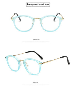 Women Anti Blue Glasses Frame Men Eyeglasses Frame Vintage Round Clear Lens Glasses Optical Spectacle Frame