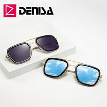 Carica l'immagine nel visualizzatore di Gallery, Moda blu occhiali da sole senza montatura donne 2022 UV400 lusso aviazione signore occhiali da sole occhiali tonalità zonnebril dames