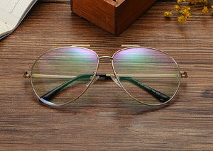 Gmei Occhiali da sole retrò ottici Montature da vista per occhiali da vista Miopia Lega di metallo Donna Uomo Occhiali da vista Oculos De Grau Eyewear A27032 