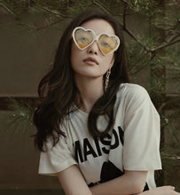 Load image into Gallery viewer, Love Heart Sunglasses Women 2022 Fashion cute sexy retro Cat Eye Vintage cheap Sun Glasses red purple tea UV400 Lens female
