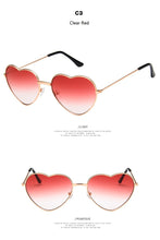 Carica l'immagine nel visualizzatore di Gallery, Heart Shaped Sunglasses metal Women Brand Designer Fashion  LOVE Clear Ocean Lenses Sun Glasses Oculos UV400