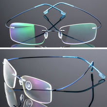 Carica l&#39;immagine nel visualizzatore di Gallery, Seemfly Titanium Rimless Men Women Glasses Lightweight Spectacle Frameless Clear Lens Eyeglasses Plain Mirror Female Goggle