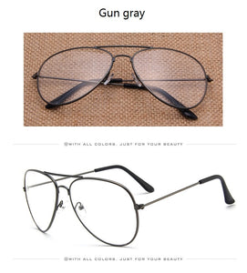 Hot Classic Clear Glasses Gold Frame Vintage Sunglass Women Men Optical Aviation Eyeglasses Transparent Clear Oculos De Grau