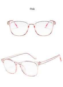 Square Eye Glasses Frames for Men Women Ladies Flat Mirror Clear Frame For Myopia Eyeglasses Retro PC Frame Fake Glasses