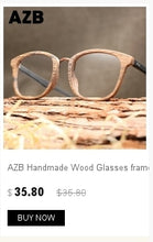 Load image into Gallery viewer, Vintage Clear Glasses Cat Eye Wooden Glasses Frame Men Women Transparent Lens Glasses Wood Optical Eyewear frames