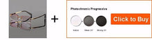 Load image into Gallery viewer, Gmei Optical Phantom trimming titanium eyewear male model diamond trimming Gold rimless finished prescription glassses for Men