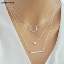 Carica l&#39;immagine nel visualizzatore di Gallery, Fashion Shiny Crystal Necklace Zircon Pendant Transparent Fishing Line Invisible Ladies Necklace Jewelry Clavicle Chain Chocker