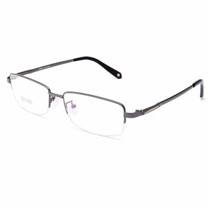 Gmei Optical S8207 Alloy Metal Semi-Rimless Eyeglasses Frame for Men Prescription Optical Eyewear Glasses