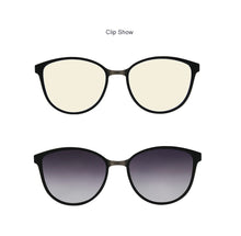 Load image into Gallery viewer, clip on Cat Eye Eyewear Frames Women frame  3in1 memory core inside Polarized Magnet Clip sunglasses  women magnet frame Myopia