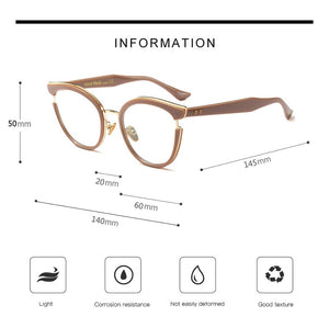Woman Semi-Transparent Acetate Optical Eyeglasses Fashion Frame Spectacles for Women Prescription Eyewear Glasses Frame
