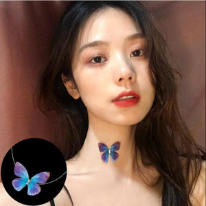 Fashion Shiny Crystal Necklace Zircon Pendant Transparent Fishing Line Invisible Ladies Necklace Jewelry Clavicle Chain Chocker