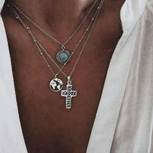 Load image into Gallery viewer, 26 Styles Bohemian Multi layer Pendant Necklaces For Women Fashion Golden Geometric Charm Chains Necklace Jewelry