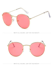 Load image into Gallery viewer, Retro oval sunglasses Women/Men  brand designer vintage small black Red Yellow  shades sun glasses Oculos De Sol