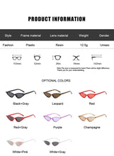 Load image into Gallery viewer, Women Cat Eye Sunglasses Small Size Brand Designer Fashion Retro Ladies Sun Glasses Female Black Purple Red Glasses UV400