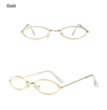 Load image into Gallery viewer, Fashion Women Sunglasses Famous Oval Sun Glasses Female Luxury Brand Metal Round Rays Frames Black Small Cheap Eyewear Oculos