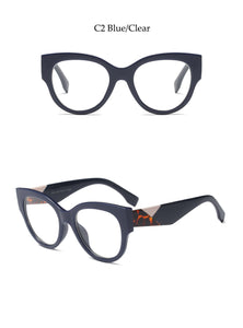 Female Cat Eye Glasses Spectacle Frame Women Eyeglasses Computer Myopia Vintage Ladies Eyewear Clear Lens Glasses