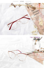 Load image into Gallery viewer, Metal Women Metal Glasses Frame Cat Eye Glasses Women Myopia Optical Clear Eyeglasses Frame Brand Designer Vintage