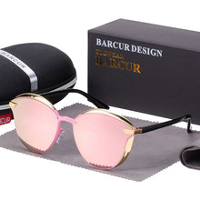 Load image into Gallery viewer, BARCUR Fashion Polarized Women Sunglasses Round Sun Glass Ladies Lunette De Soleil Femme