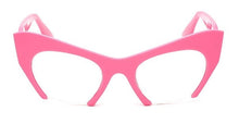 Carica l&#39;immagine nel visualizzatore di Gallery, Retro Half Frame Cat Eye Glasses Frames Women Optical Fashion Eyewear Computer Glasses