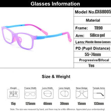 Load image into Gallery viewer, Gmei Optical Healthy Ultra-light Flexible Silica Gel Comfortable Safe Full Rim Kids Eyeglass Frames Children&#39;s Glasses CX68005