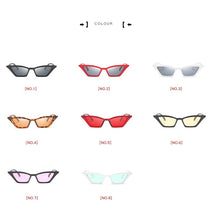 Load image into Gallery viewer, New  Cat Eye Sunglasses Women Small Vintage Brand Designer Sun Glasses Retro Yellow ladies Sunglass  Eyewear Female Shades