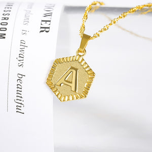 Minimalism Initial Letter Necklaces For Women Boho Jewellery Stainless Steel Alphabet Pendant Necklaces Best Friend Gifts Bff
