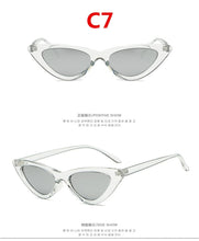 Load image into Gallery viewer, 2022 fashion sunglasses woman brand Designer vintage retro triangular cat eye glasses oculos De Sol Transparent ocean uv400