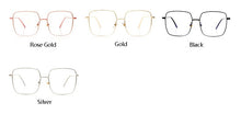 Load image into Gallery viewer, Big Frame Glasses Female Oversized Square Eyeglasses Gold Spectacles Frame Clear Lens Eyewear Optical Myopia Nerd Glasses