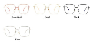 Big Frame Glasses Female Oversized Square Eyeglasses Gold Spectacles Frame Clear Lens Eyewear Optical Myopia Nerd Glasses