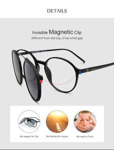 Bauhaus Brand Classic Clip On Sunglasses Men Women Magnet Eyewear Glasses Frames ultem Optical Glasses Frame