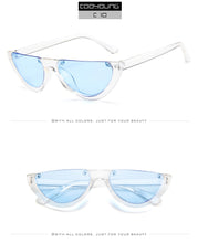 Load image into Gallery viewer, Fashion Cat Eye Style Half Rimless Frame Sunglasses Women Brand Design Gradient Sun Glasses Oculos De Sol