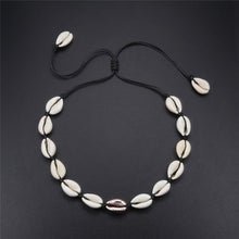 Load image into Gallery viewer, New Boho Shells Neckalce Women Summer Beach Conch Shell Choker Black White Rope Collar Chain Natural Seashell Necklaces Jewelry