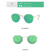 Carica l'immagine nel visualizzatore di Gallery, New Classic Round Sunglasses Women/Men Small Vintage Retro Sun Glasses Female Ladies Driving Metal Eyewear Oculos De Sol