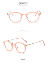 Load image into Gallery viewer, Women Anti Blue Glasses Frame Men Eyeglasses Frame Vintage Round Clear Lens Glasses Optical Spectacle Frame