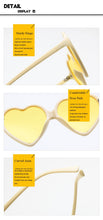 Load image into Gallery viewer, Love Heart Sunglasses Women 2022 Fashion cute sexy retro Cat Eye Vintage cheap Sun Glasses red purple tea UV400 Lens female