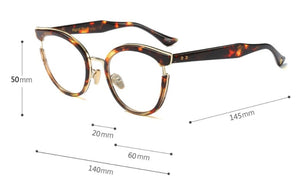 Women Cat Eye Glasses Frames Optical EyeGlasses Fashion Metal Frame Prescription Eyewear Computer Glasses