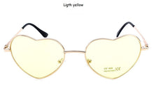 Load image into Gallery viewer, Ladies Heart Shaped Sunglasses metal Women Brand Designer Fashion Rimless LOVE Clear Ocean Lenses Sun Glasses Oculos UV400
